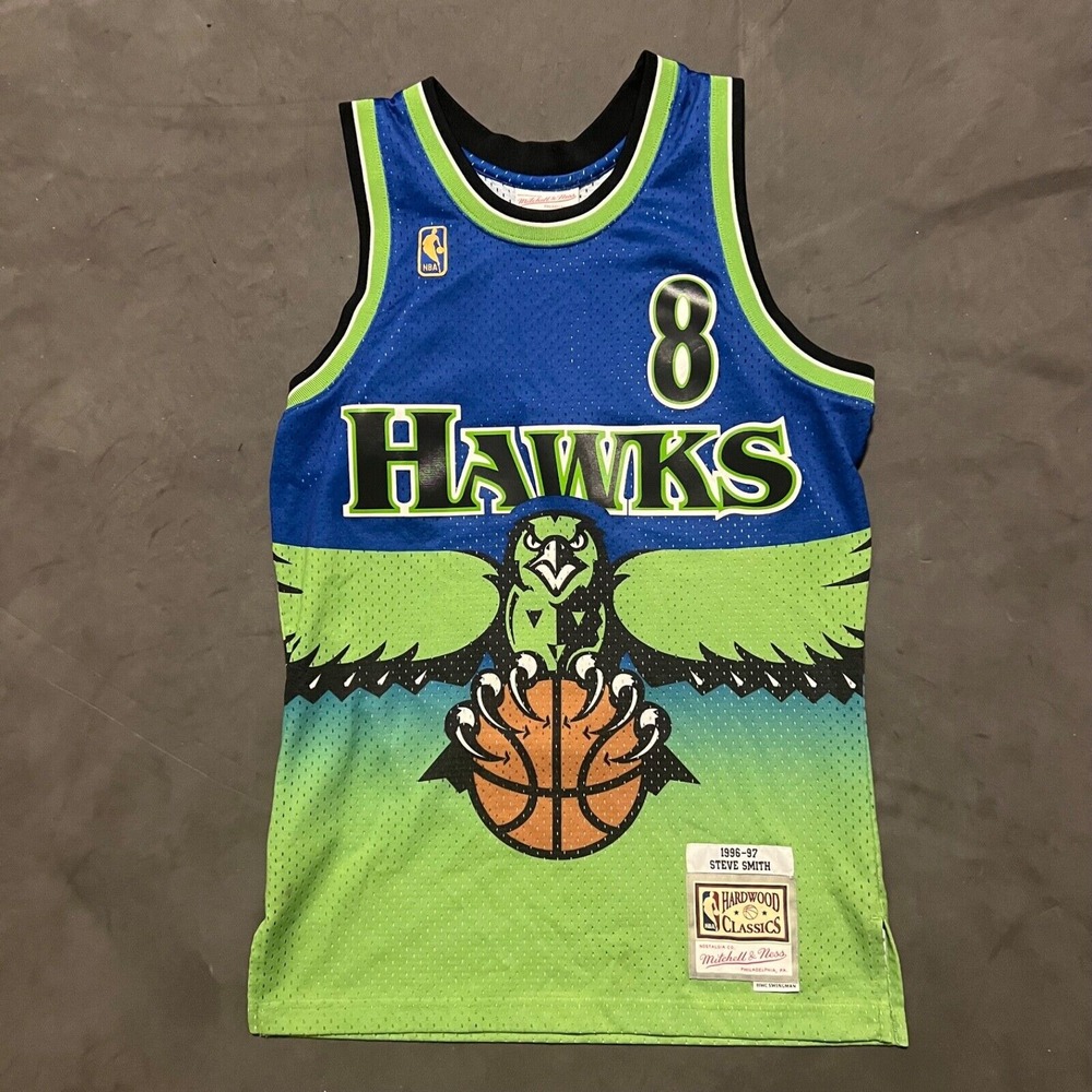 Mitchell & Ness Steve Smith Atlanta Hawks 1996-97 Swingman Jersey Mens Sz Small